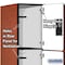 Salsbury Industries Wardrobe Locker, 45" W, 24" D, 76" H, (3) Wide, (9) Openings, Cherry 23364CHE - alternate 8